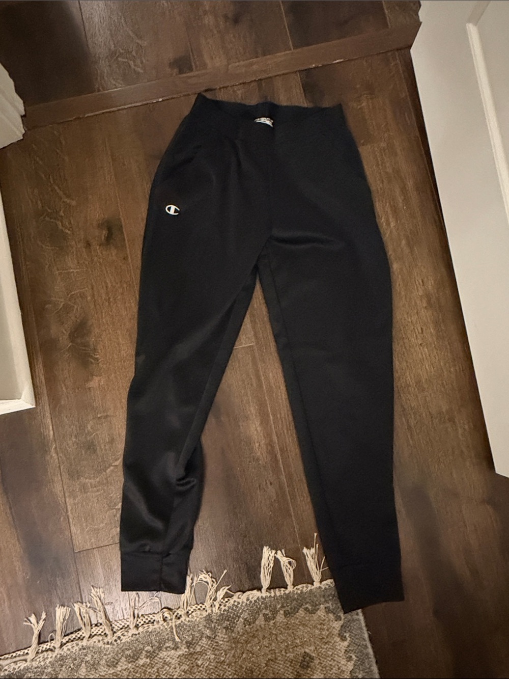 Champion Black Jogger Sweatpants with Logo
